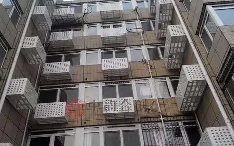 广州小区铝雕空调罩改造项目案例